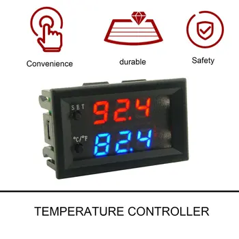 DC12V 20A Digital Controler de Temperatura DIY Inteligent Mini Termostat Regulator rezistent la apa Senzor De 0,1 grade Celsius Precizie