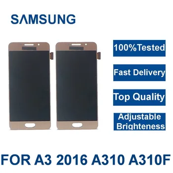Pentru Samsung Galaxy A3 2016 display LCD A310 SM-A310F/M/H/DS Cu rama LCD Touch Ecran Digitizor de Asamblare Luminozitate reglabilă