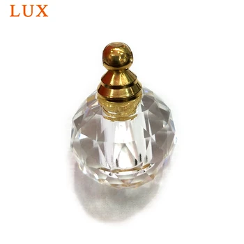 LUX Taie naturale cristal pietre fatetate de piatra Sticla de Parfum pandantiv la Mijlocul Secolului bijuterii Vintage ulei esențial Difuzor colier