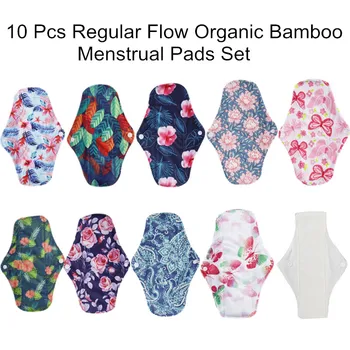 [simfamily]10BUC Tampoane Reutilizabile Fibre de Bambus Tampoane Sanitare Flux Regulat tampoane de Sănătate Mama Menstrual Pânză Tampoane