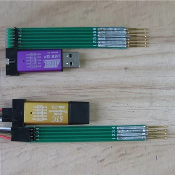 STC AVR Port Serial Download Cablu Instrument 3P/4P/5P/6P Descărcați de Programare Sonda degetar test Tixture instrument