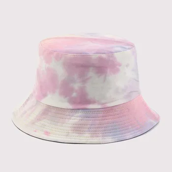 Moda Harajuku Tie-Dye Reversibile Găleată Pălărie de Vară, Pălării de Soare Pentru Femei Barbati Pescuit Pălărie Graffiti Hip Hop Panama găleată Capace