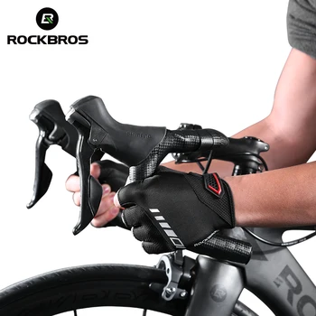RockBros Mănuși de Ciclism Bărbați Jumătate de Deget din Silicon Gel Îngroșat Pad SBR rezistent la Șocuri Respirabil Mtb biciclete Biciclete Mănuși Scurte