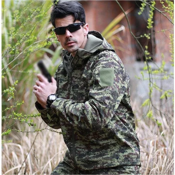 Haine noi de Toamna Barbati Camuflaj Militar Sacou Fleece Armata Tactice Îmbrăcăminte Multicam de sex Masculin Camuflaj Geci
