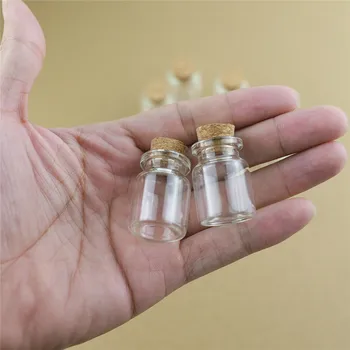 100buc/Lot 5ml 22*30mm Stocare Flacoane de Sticlă Cu Dop de Plută Meserii Borcane Mini Transparent Sticle Goale Cadou