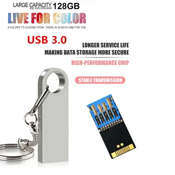 Metal Unitate Flash Usb rezistent la apa Disc Flash Usb de 64GB USB 3.0 Pen Drive 32GB 4GB PenDrive 8G 16G 128GB Flash Disk Gratuit de Imprimare Logo-ul