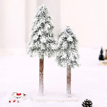 Crăciun Copac Artificial Simulare Cedru Zăpadă care se Încadrează Flocking Fals Copaci de Anul Nou Decoratiuni pentru Casa Accesorii