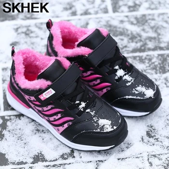 SKHEK Iarna Copii Bumbac Căptușit Pantofi pentru Băieți și Fete de Pluș Bumbac Cald Pantofi Slip Copii Sport Non-alunecare de Adidași 256