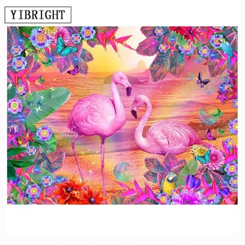 Stras pictura cristal Decor Acasă 5d diy diamant pictura flamingo cruciulițe dragoste pasăre model,diamant,mozaic plin de foraj
