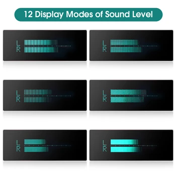 Metal Aliaj de Aluminiu VFD Muzica Spectru de Afișare Sunet Ceas Indicator de Nivel de Dot Matrix Audio Analogic VU Metru