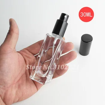 10/30buc Gol 3/10/30/50ml Clar Sticlă de Parfum Pulverizator Pulverizator Sticla cu Argintiu/Negru/Aur Acoperi Cosmetice Lichide Container