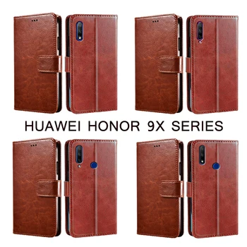 Husa Flip Pentru Huawei Honor 9X Pro Pentru Huawei Honor 9X Premium Nu China Coperta din Piele PU Portofel Pe Huawei 9X 9XPro Premium Caz