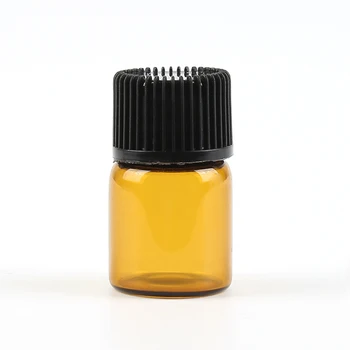MSQ 100buc 2ml Gol Mini Amber Pahar de Lichid Vas Aromoterapie cu Ulei Esential de Sticla de Deschidere Adaptorul si Capac Recipient Portabil