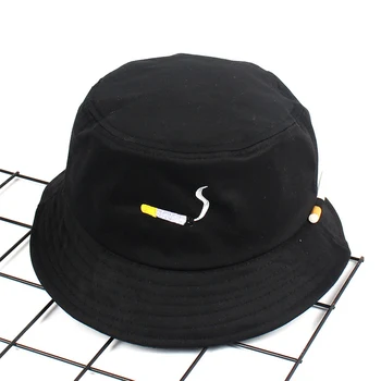 2020 Pac Adult Panama Bob Pălărie de Vară Țigară Broderie Găleată Pălărie Bărbați Iubitori Pălărie de Bumbac Femei Hip Hop de Pescuit NU CHILL