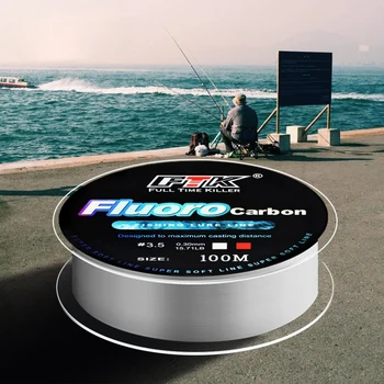 100M Fishingline Puternic Fluorocarbon de Ultra-înaltă Rezistență din Nailon de Pescuit Linii Fir de Pescuit Durabil, Prea