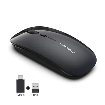 VOBERRY Mini 2.4 Ghz Wireless Ergonomic Mouse-ul fără Fir 1200 DPI +Tip-C Reîncărcabilă Șoareci Optice Pentru MacBook Laptop PC Negru