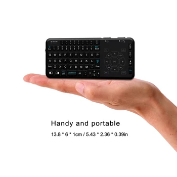 Rii Tastatura Wireless Portabil Multifuncțional cu iluminare Tastatura cu Touchpad Trackpad Combo pentru Mac Desktop Laptop Android TV Box