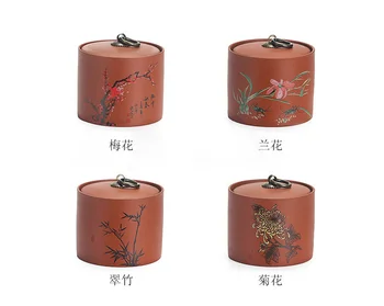 CHANSHOVA China Zisha Ceainic Meilan Zhuju Sijunzi Ceramice produse Uscate Mici Sigilate pusculita cutie de ceai de ceai caddy ceai container