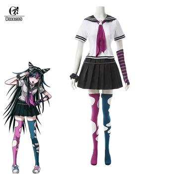 ROLECOS Super Danganronpa Mioda Ibuki Cosplay Costum Joc Cosplay Costum Femei Uniformă Școlară Anime Tinuta