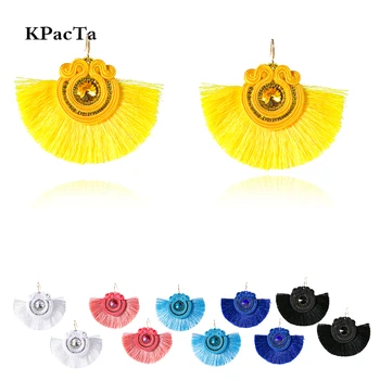 KPACTA Design Creativ Stil Etnic din Piele Drop Cercel Moda Bijuterii Pentru Femei Soutache Manual de Țesut de Mare Agățat Cercei