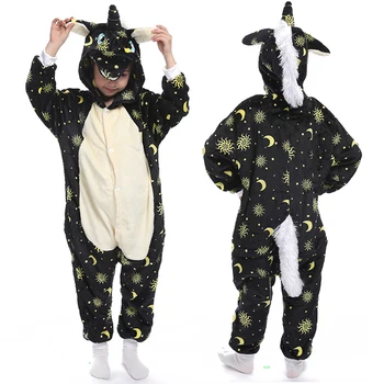 Unicorn Kigurumi Pijamale Copii Baieti Fete Stich Panda Pijamale De Copii, De Animale Amuzante De Iarna Body-Uri Fete Unicorn Pijama De Flanel