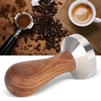 Cafea Tamper 51mm din Oțel Inoxidabil, Mâner din Lemn de Cafea Tamper Cafea Pulbere Apăsarea Compactare Instrument de Cafea Accesorii