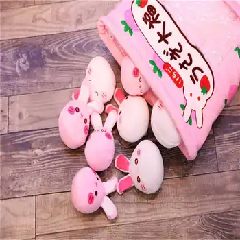 Un sac de 8pcs dulce bomboane, jucării de pluș simulare gustare pernă kawaii sakura iepure de pluș jucarii creative pentru copii/copilul