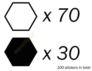100 Hexagon Stickere Camera Copilului Copii Decal Fagure Tapet Geometric Decor De Vinil Perete Amovibil Decal B341