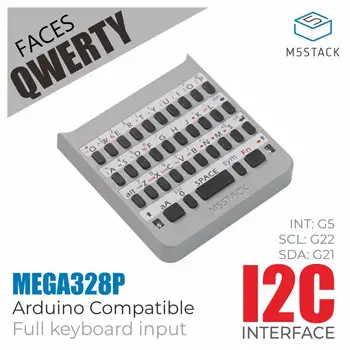 M5Stack Oficial M5 FEȚELE QWERTY Panou Full-Featured Tastatura cu MEGA328 Procesor I2C ESP32 Dezvoltare Prelungire Bord