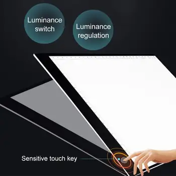 VKTECH A3 Estompat Luminozitatea LED Light Box Digital Tableta Grafica Electronice Pictura Placa de Desen Contur Copia Placa Pad