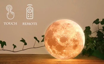 Nou Lumina de Noapte LED 3D de Imprimare Luna Lampă Reîncărcabilă Schimbare de Culoare de Lumină 3D Touch Luna Lampă pentru Copii Luminile Lampa de Noapte pentru Acasă