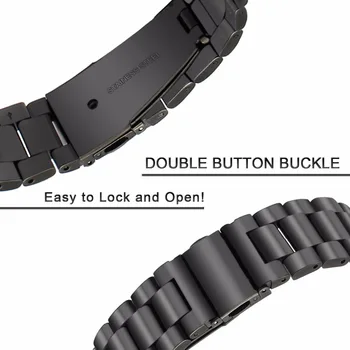 20mm 22mm Trupa pentru Samsung Galaxy Watch 3 41 45 mm Viteze S3 46mm 42mm Ceas din Oțel Inoxidabil Curea pentru Amazift Metal brățară Brățară