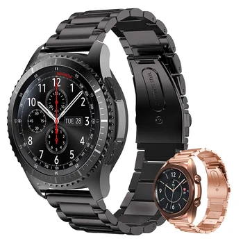 20mm 22mm Trupa pentru Samsung Galaxy Watch 3 41 45 mm Viteze S3 46mm 42mm Ceas din Oțel Inoxidabil Curea pentru Amazift Metal brățară Brățară