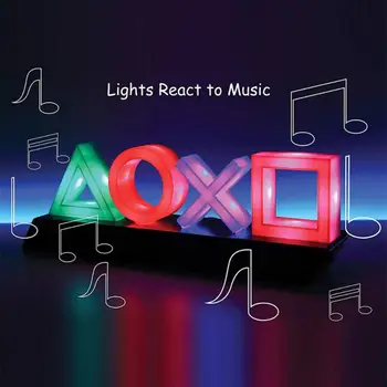 KTV Decor de Perete Iluminat Comercial Joc de Colorat Pictogramă Lampa de Control a Sunetului Semn de Neon Lumina de Alimentare USB/Baterie Bar Club