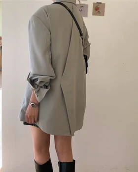 Colorfaith Noi 2020 Toamna Iarna Sacouri Femei Buzunarele Jachete la Modă Vintage Supradimensionat Sălbatice de Birou Elegant Lady Topuri JK1113