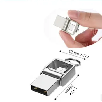 OTG 3 IN 1 pen drive 32GB Micro usb 2.0 stick de memorie de 64GB pendrive 16GB usb flash pen de metal De Tip C Cheie usb flash drive