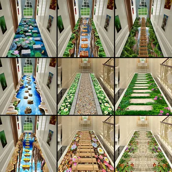 3D Imprimate Pășuni Drum Covor Camera Copii Flanel Moale Copil Crawling Zona Covor de sufragerie 3D de Aventura Distractiv Coridor Mat Covor