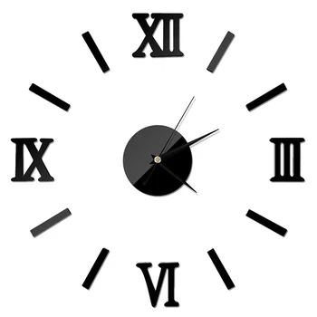 Noul Hot Mari DIY Ceas de Perete Acril Oglindă Autocolante Numărul Roman Ceasuri pentru Camera de zi Decor de Birou Acasă SMD66