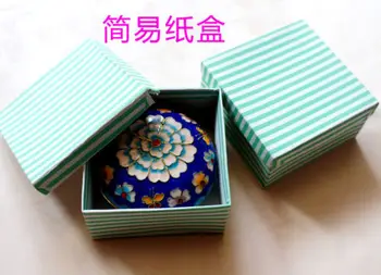 En-gros de 6 buc 6.5 cm Nouă Tradiție Chineză Manual Cloisonne Florale Pulbere Caz Box Cutie de Bijuterii Drăguț