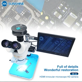 SOARE M-11 4800W HDMI Microscop Trinocular HD Industriale Camera Pentru Telefonul Mobil Reparații Mottherboard de Lipit