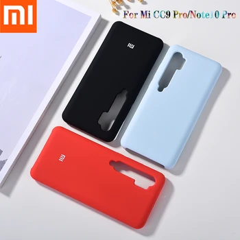 Original Xiaomi Mi CC9 Pro Nota 10 Pro 10Lite Silky Soft-Touch Lichid de Silicon de Protecție Caz Acoperire Pentru Mi CC9 pro Nota 10 Lite