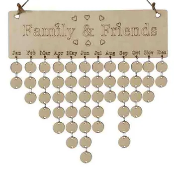 Decoratiuni de craciun din Lemn Memento zi de Naștere Bord Mesteacan Ply placa Semn Prieteni de Familie DIY Calendar Bord 2021
