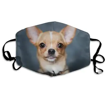 NiYoung Ideal Cadou - Femei, Bărbați, Băieți și Fete Praf Drăguț Amuzant Câine Chihuahua Jumătate Față de Gura Masca Respirabil Gura pentru Muflă
