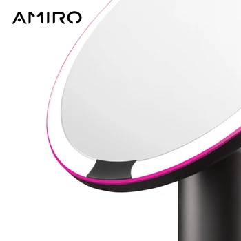 AMIRO 8 Inch LED iluminat Oglindă de Machiaj w/ Baterie Reîncărcabilă, On/Off, Senzor Inteligent, True Color Claritate Sistem