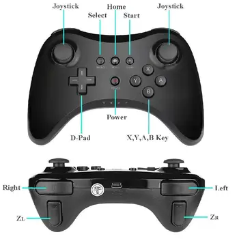 Pentru Nintend Pentru Wii U Pro Controller USB Clasic Dual Analog Bluetooth Wireless Controller Gamepad Joystick-ul Cu Cablu USB
