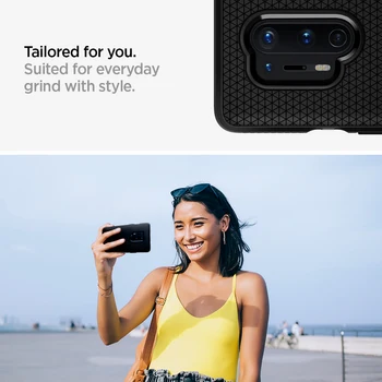Spigen OnePlus 8 Pro Caz de Aer Lichid Negru Mat Usoare Anti-Alunecare Cazuri de Telefon și Huse pentru OnePlus 8 Pro