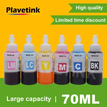 Plavetink Printer Cerneală Refill Kit 70ml Sticlă de Cerneală Pentru Epson T6731 T6732 T6733 T6734 T6735 T6736 Cartuș Pentru L800 L805 L810