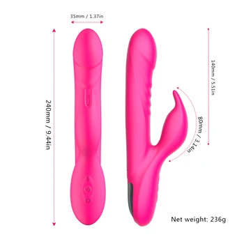 7 Viteza De Rotație De 360 De Grade Vibrator Încălzire G Spot Realistic Dildo Vaginal Stimulare Clitoris Iepure Vibratoare Jucarii Sexuale Pentru Femei