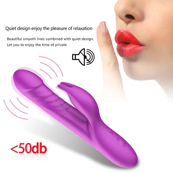 7 Viteza De Rotație De 360 De Grade Vibrator Încălzire G Spot Realistic Dildo Vaginal Stimulare Clitoris Iepure Vibratoare Jucarii Sexuale Pentru Femei