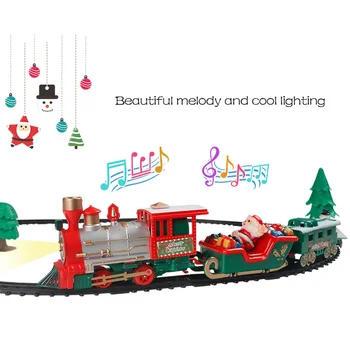 Jucarii de craciun pentru Copii Mici Tren Electric de Iluminat, de Muzică Clasică Tren Părinte-copil Comunicare Interactive Jucarii